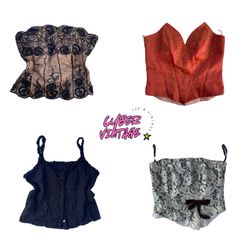 Vintage Lace Bustier Tops | Y2K Coquette & Fairyco..