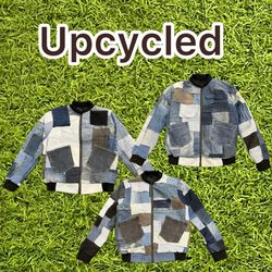 Upcycled Patchwork Versity Jacket