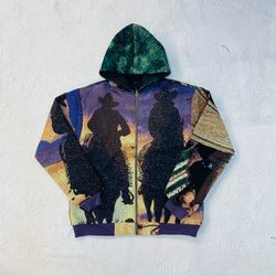 Upcycle Tapestry Hoodie Jacket