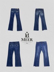 Y2k inspired Embellished flared jeans
