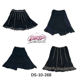 Black Ruffle Maxi Skirts (DS-10-268)