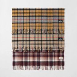 Classic Barbour Plaid Fringe Scarves