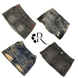 Y2K PARIS HILTON ERA GIRL DENIM MINI SKIRT RW-2389