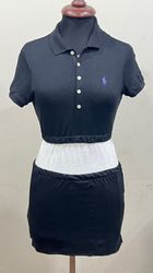 Up Cycled Polo Ralph Lauren Crop And Skirt Set