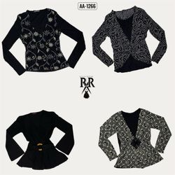 Y2K All Balck Rave Full Sleeve Tops (AA-1266)