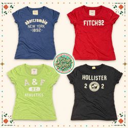Y2K Abercrombie & Hollister Baby Tees Mix :10pcs B..