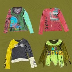 Y2K Graphic Long Sleeve Tops