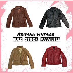 Y2K Leather Jackets – Brown, Black, Tan & Red Moto..