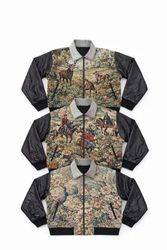 CR1336  Upcycled Tapestry Bomber Jacket