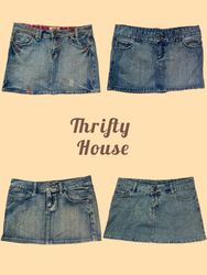 90s–00s Denim Y2K Mini Skirts(TH/603)