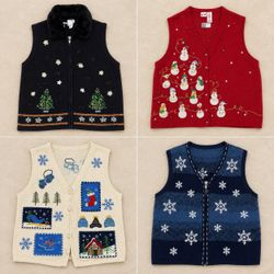 Y2k Christmas Sleeveless Vest Bundle