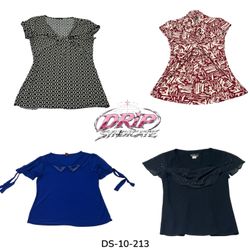 Women's Short Sleeve Blouses (DS-10-213)