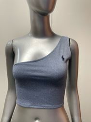Upcycle Ralph Lauren On-Shoulder Crop Top (Dv-9-91..