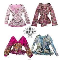 Y2K Fairycure Vibe Printed Mesh Tops TY-179