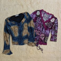 Y2K Sheer Mesh Blouses | Long Sleeve Vintage Tops ..