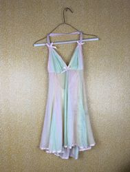 TH348 Vintage Y2K Mesh Net Mini Dress – 2000s Fash..