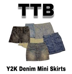Y2K Denim Mini Skirts