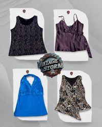 Y2K Grunge Poly Blouse