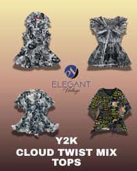 Y2K Cloud Twist Mix Tops - EV1307