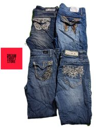 DESIGNER BACK EMBALISHMENT Y2K INSPIRED JEANS BRAN..