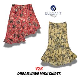 Y2K Dream wave Maxi Skirts - EV0265