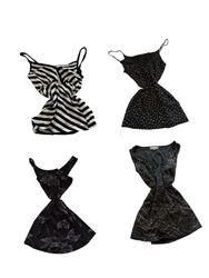 Y2K Black Rhinestone Logo Cami Tops-ST-247