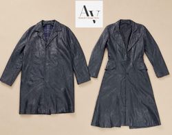 Y2k Style long Leather trench coats