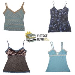 Women's Lace Trim and Ruched Camisoles