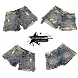 Y2k Paris Hilton Era Girl Denim Shorts B2F-058