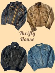 Y2K Distressed Leather Outerwear(TH/663)