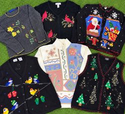 Premium Vintage Christmas Knitwear – Embroidered C..