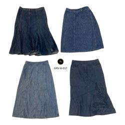 Women’s Denim Maxi Skirt – Authentic Y2K Vintage F..