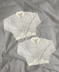 Upcycled Women’s Lace Zip Crop Top