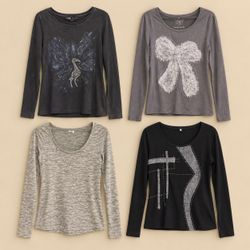Y2K Embellished Long Sleeve Tops Bundle