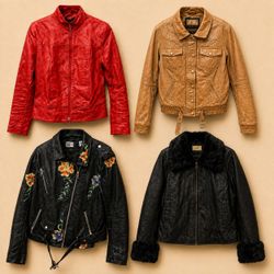 Y2k Mix Style Leather Jackets