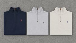 CRZV00011 Vintage Polo Ralph Lauren 1/4 Quarter Zi..