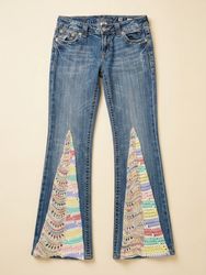 Upcycled Miss Me Crochet Jeans (Dc-10-188)