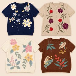 Y2k Botanical Floral Knitwear Bundle