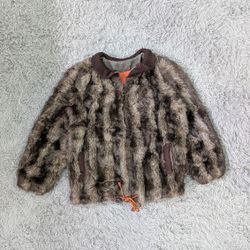 ***Y2K Fur Coats – Mixed Faux Fur & Real Fur Jacke..