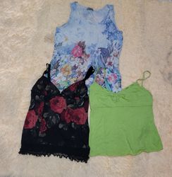 Vintage Y2K Summer Floral Print Tank Top