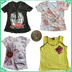 Vintage Y2K Women's Short Sleeve Blouses & Graphic..