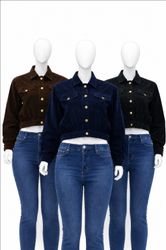 CR2013 Upcycled Cropped Cordoury Jacket