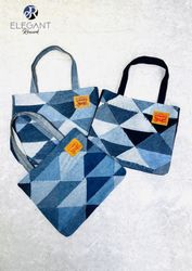 Upcycled Patchwork Denim Bags - EVR0365