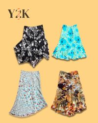 Vintage Aesthetic Ruffle Skirt Bund (Yv-858)