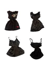 Y2K Black Graphic Print Cap Sleeve Camisoles-ST-33..