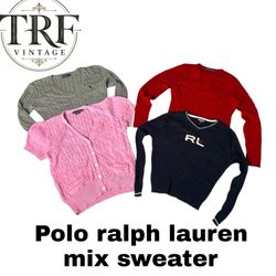 #219 polo Ralph Lauren sweater round neck v neck c..