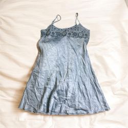 TH497 Vintage Silk Embroidery Slip Dress Y2K Linge..