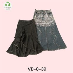 Y2K Denim Long Skirt Wholesale Bundle(VB-8-39) 12 ..