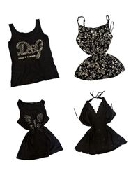 Y2K Black Angel Graphic Cami Tops-ST-207