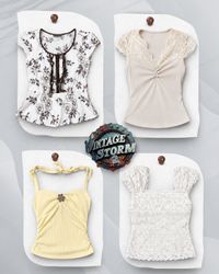 Y2K Fairy Core Poly Blouse